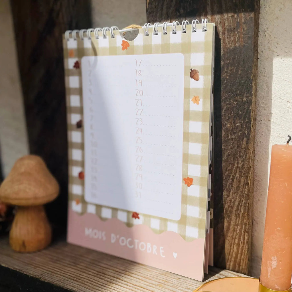 Photo d'une page du calendrier d'anniversaires Liberty de Papier Poetic