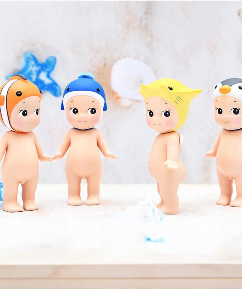 Quatre figurines Sonny Angel de la série Animaux Marins