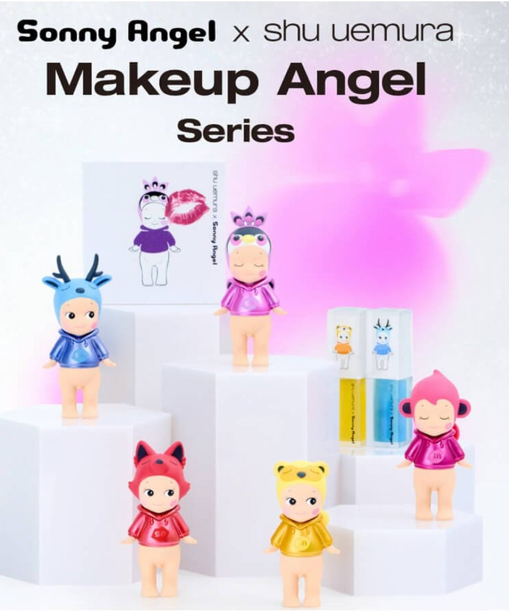 Les cinq personnages Sonny Angel Makeup Angel x shu uemura
