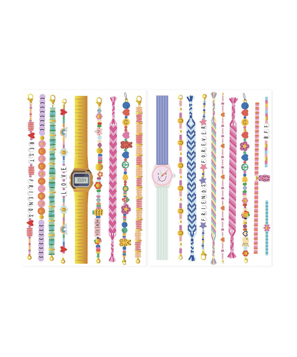 20 tatouages dorés Bracelets de la marque La Petite Épicerie, sur fond blanc