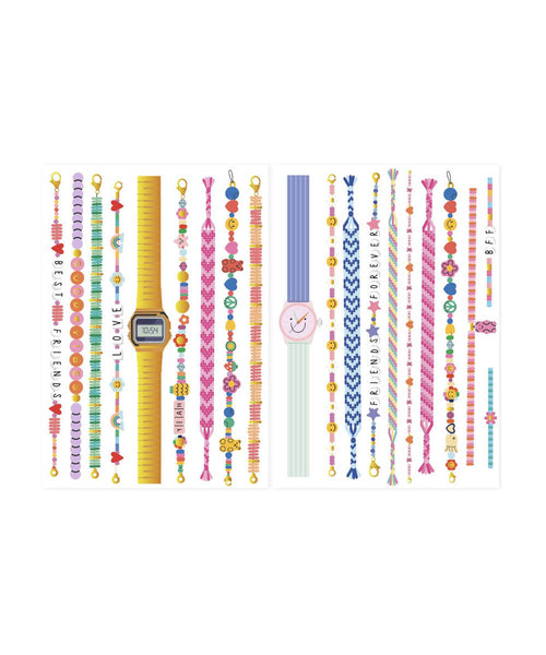 20 tatouages dorés Bracelets de la marque La Petite Épicerie, sur fond blanc