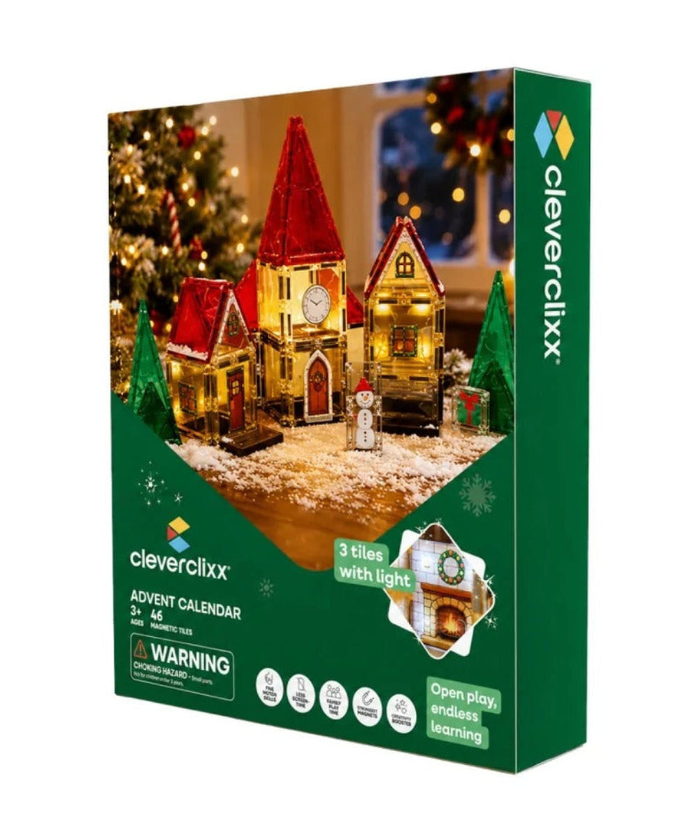 Calendrier de l'Avent Village de Noël 46 pièces sur fond blanc, vue 1