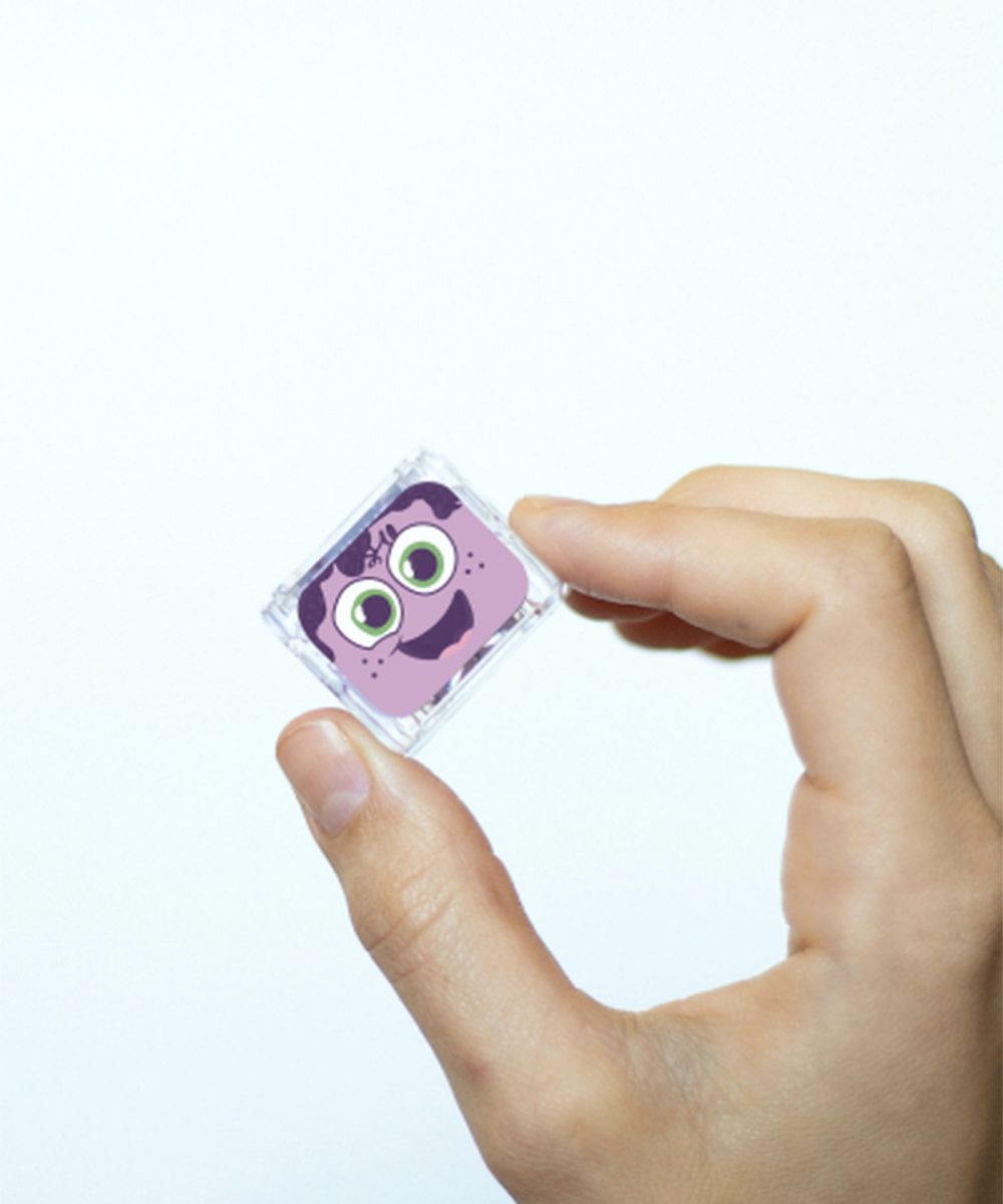 4 cubes lumineux Lila violets de Glo Pals