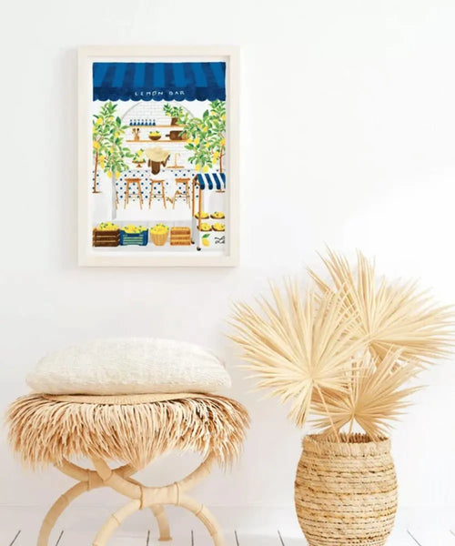 Affiche 50 x 70 cm Amalfi Coast de All The Ways To Say encadré et présenté dans un salon