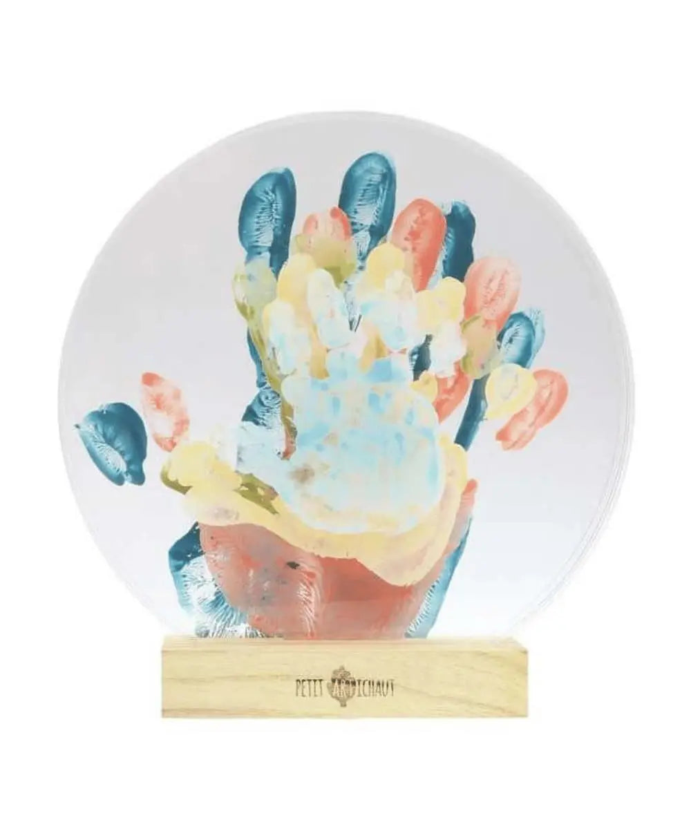 Cadre Empreintes Famille de Petit Artichaut sur fond blanc