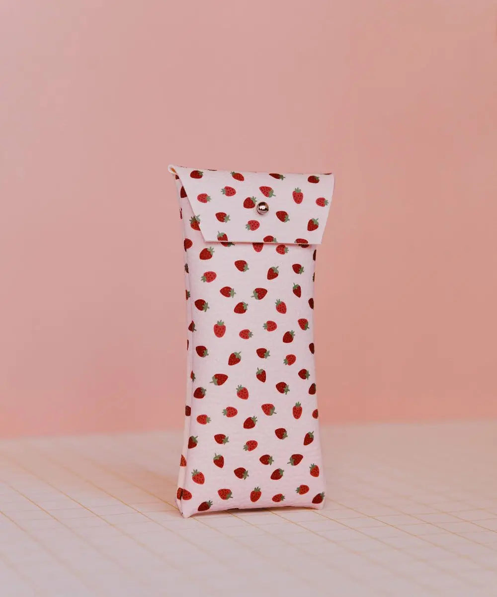 Etui à lunettes Fraises Rose de la marque Ecke
