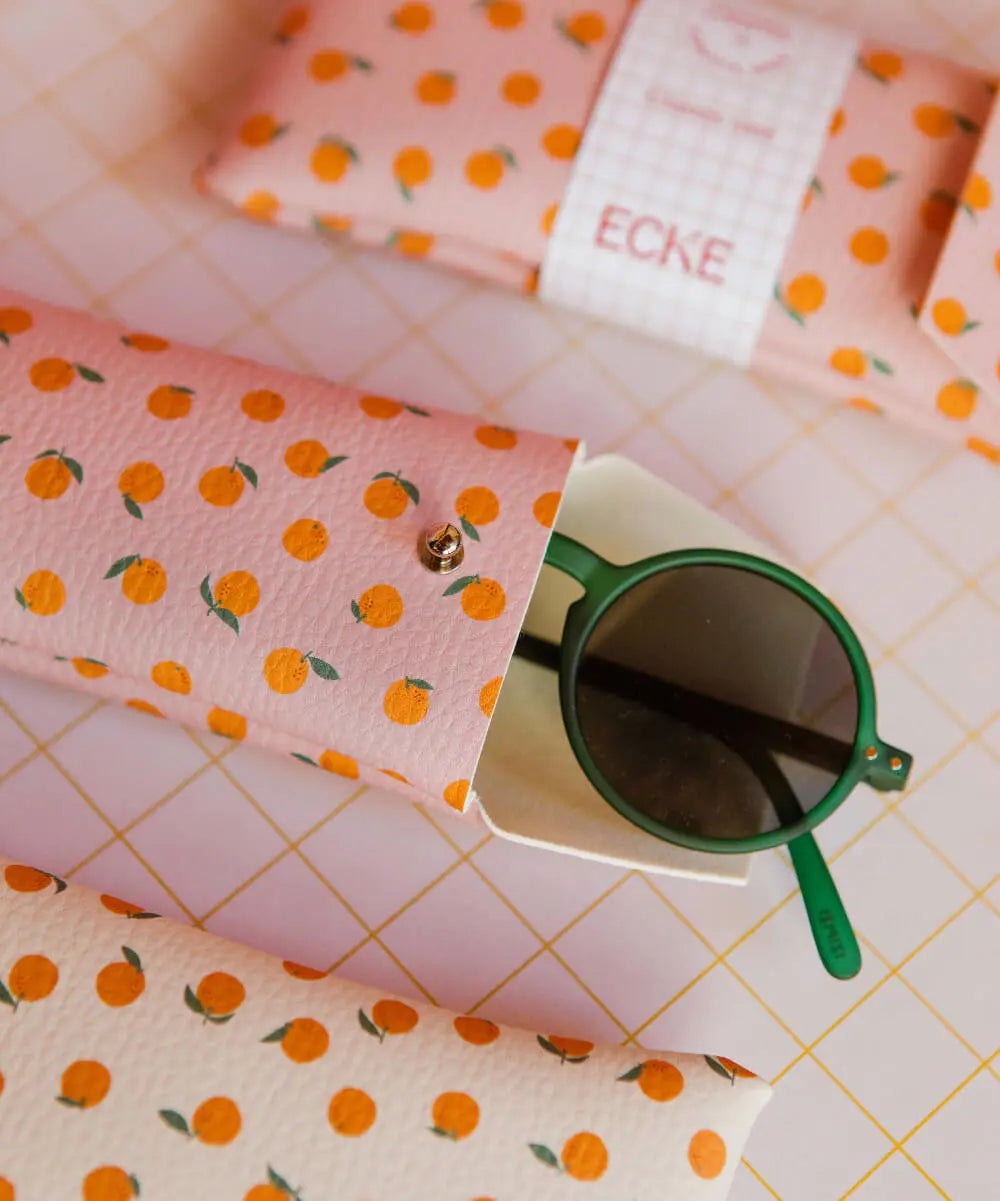 Détails de l'étui à lunettes Oranges Rose de la marque Ecke