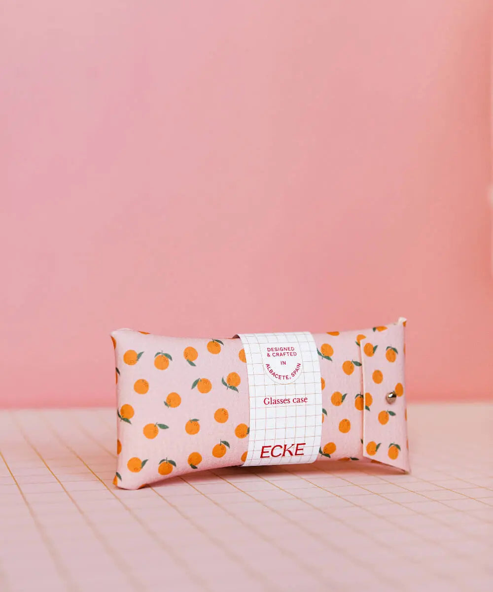 Etui à lunettes Oranges Rose de la marque Ecke présenté horizontalement