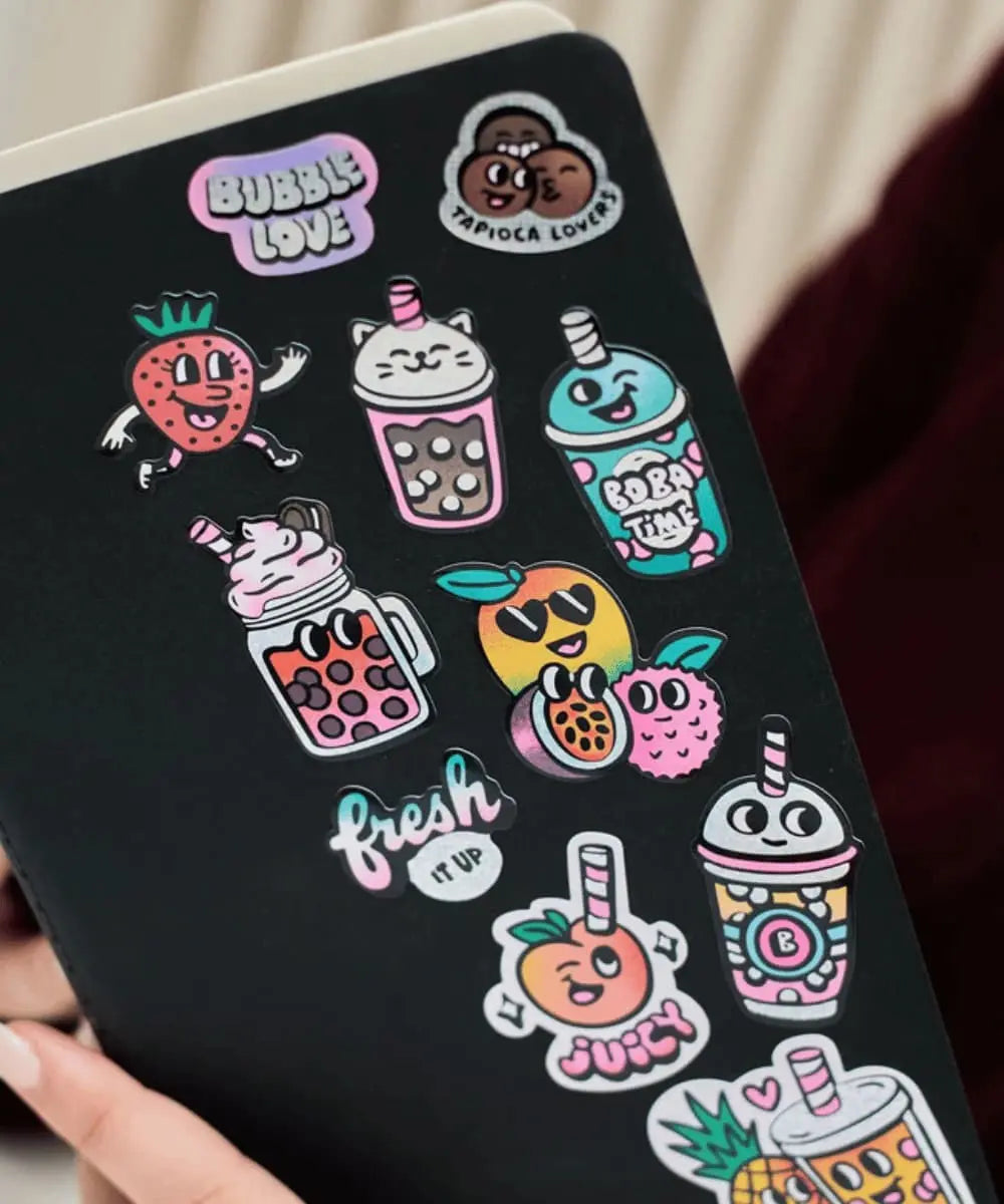 Stickers Fabulous Big Bubble Tea collés sur un ordinateur
