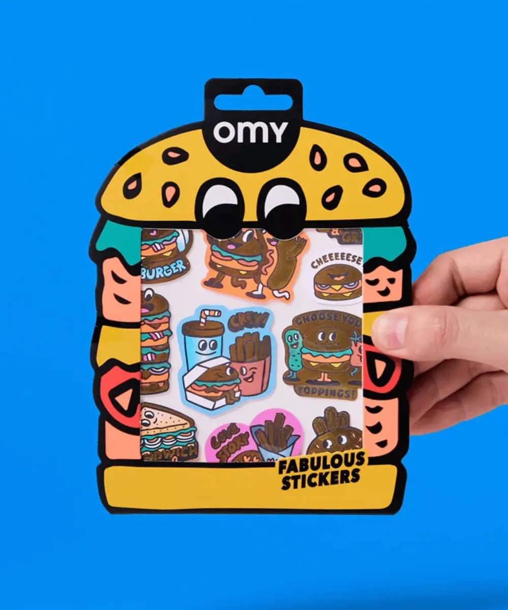 Planche de stickers Fabulous Big Burger de la marque française OMY