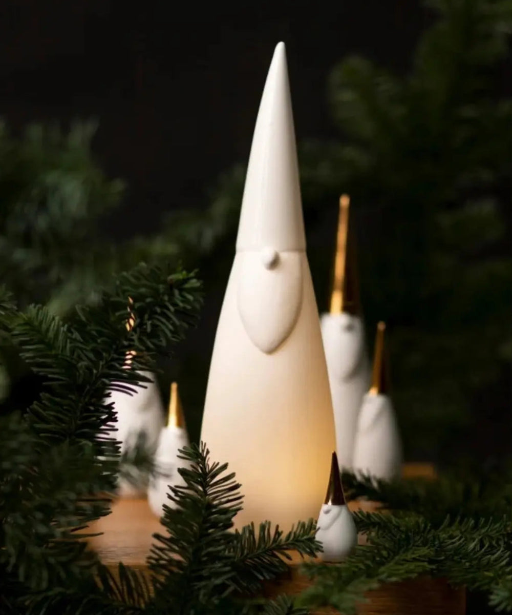 Pere noel lumineux led en porcelaine rader histoires de porcelaine pour decoration de noel.