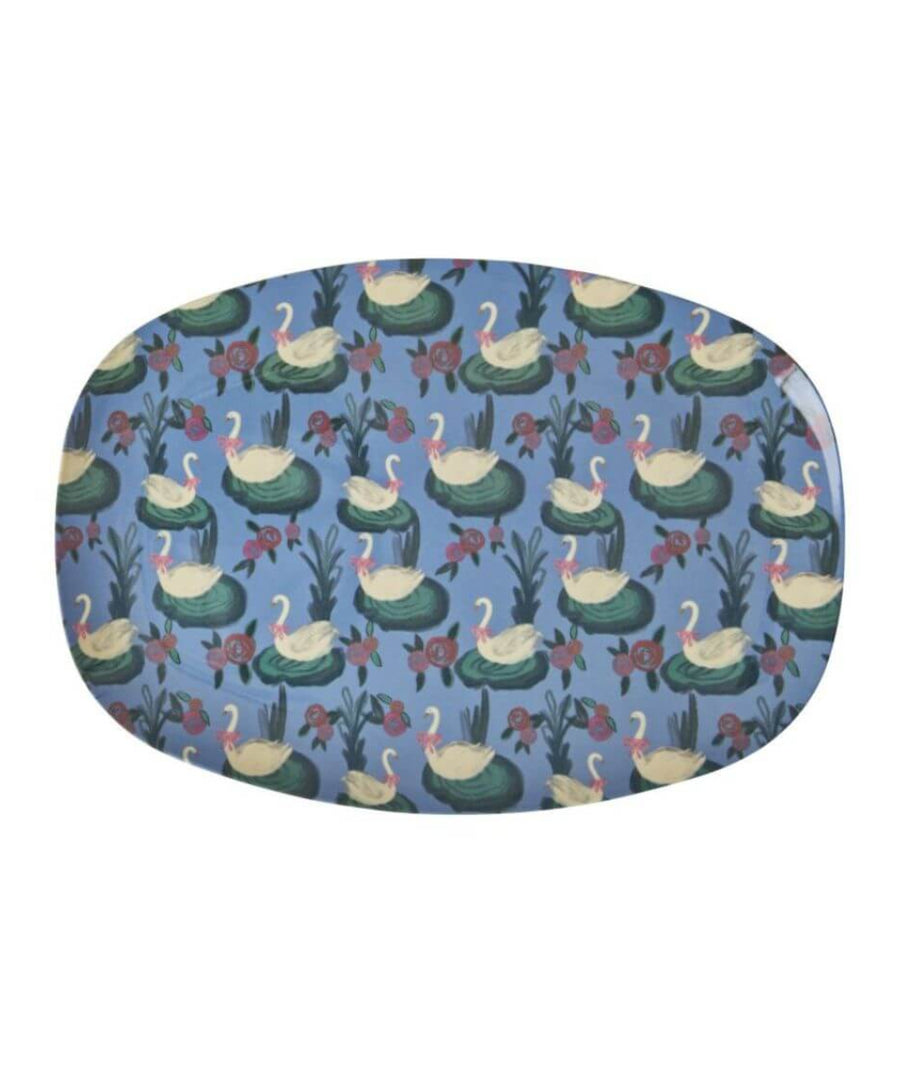 Grande Assiette Rectangulaire - Swan Lake | Rice