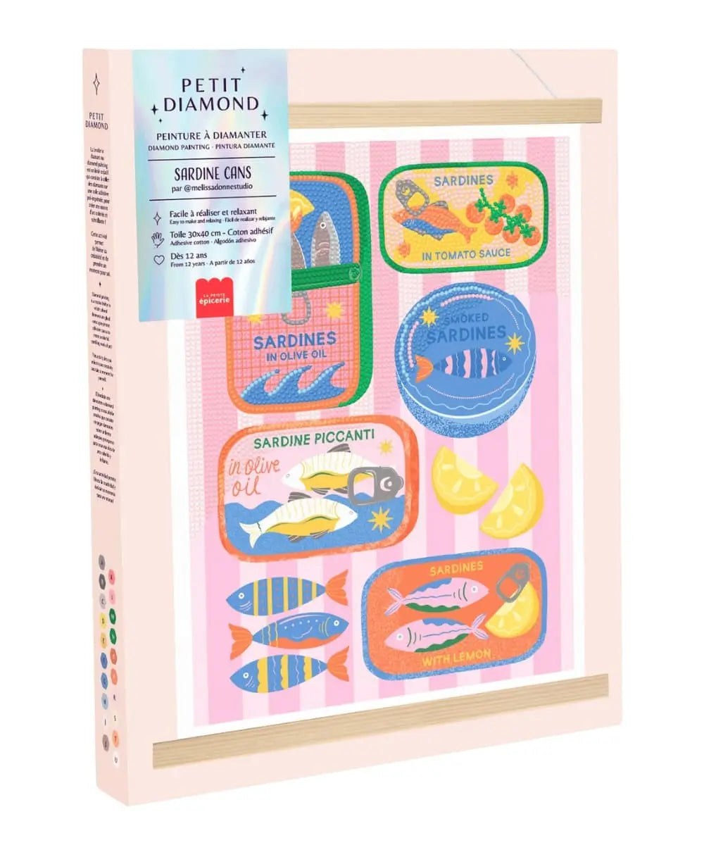 Kit Petit Diamond Painting Sardine Cans de La Petite Épicerie