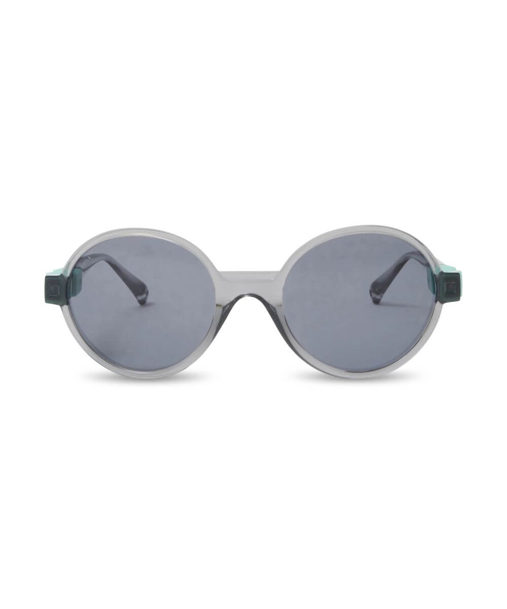 Lunettes Pop Noir / Bleu Lagon de la marque KI ET LA, sur fond blanc