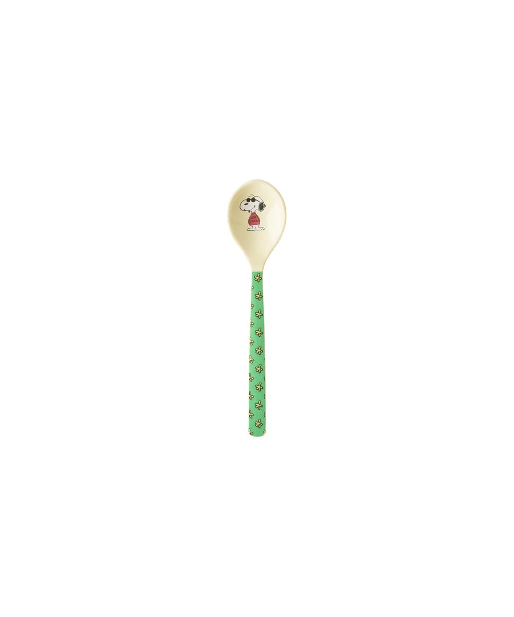Vue produit de Melamine Teaspoon in 6 Asst. Snoopy Prints - Single de Rice sur fond clair