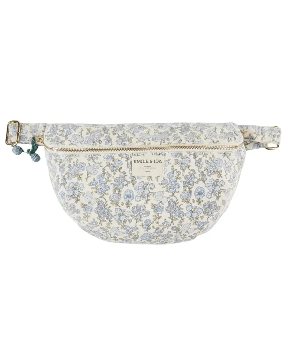 Sac Banane Champêtre Bleu de la marque française Émile et Ida