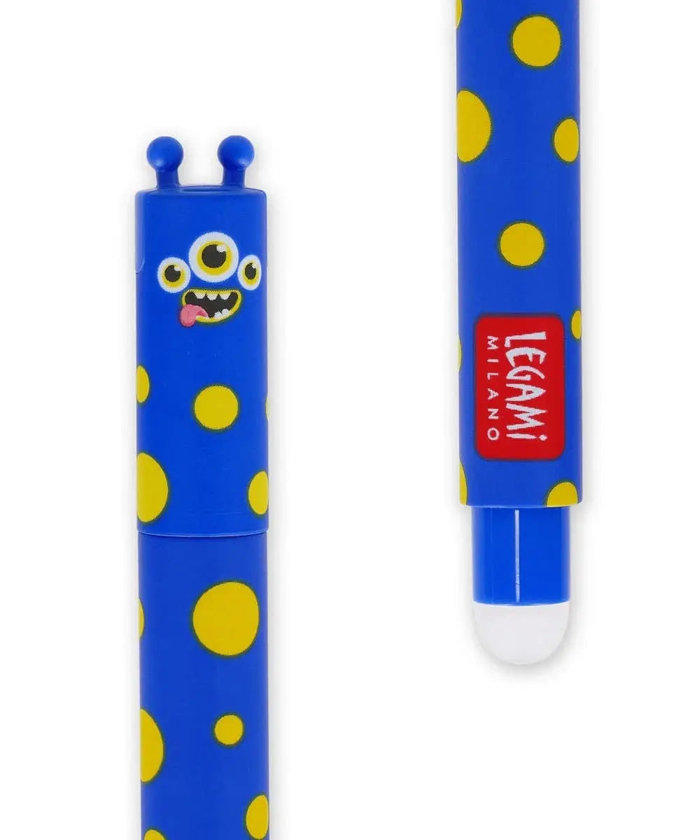 Photo zoomée du stylo gel effaçable Monstre de Legami