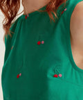 Top sans manches Vert Cerises de la marque Compania Fantastica