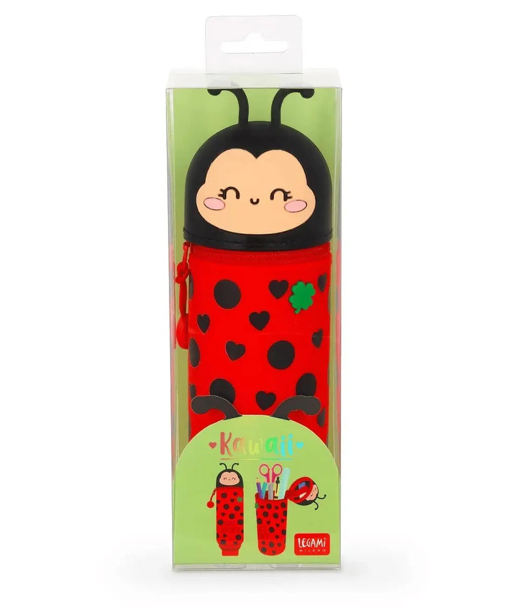 Photo du packaging de la trousse en Silicone 2-en-1 Coccinelle de Legami