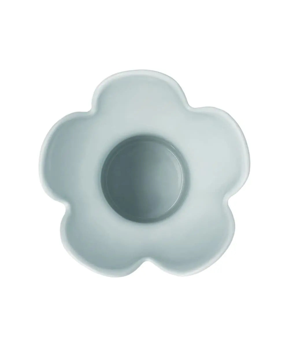 Photo vue du haut et de l'intérieur du vase fleur Bleu de Räder