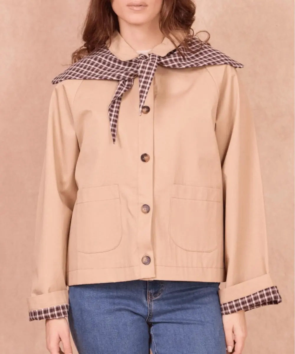 Veste courte Gaiana Beige de la marque Calie Paris