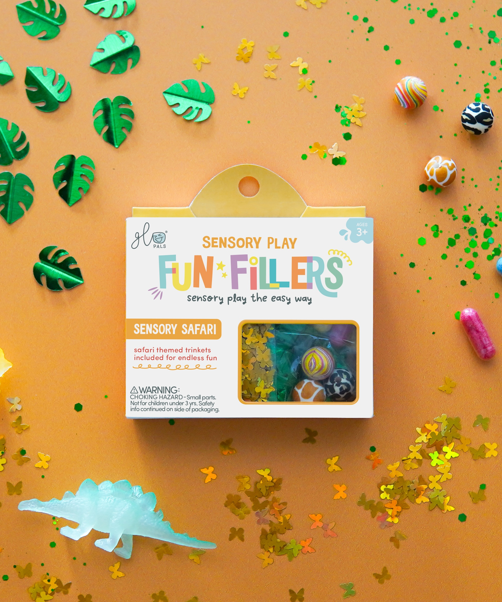 Accessoires Fun Fillers Safari Glo Pals avec animaux et feuilles