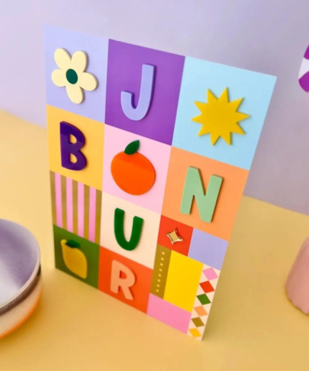 Détails de l'Affiche en plexiglas Bonjour 