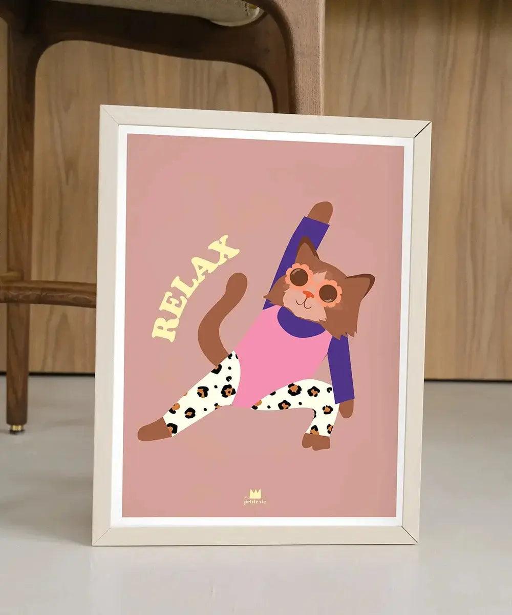 Affiche Relax Chat Aerobic | Ma petite vie