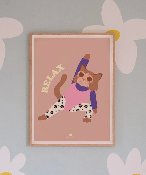 Affiche Relax Chat Aerobic | Ma petite vie