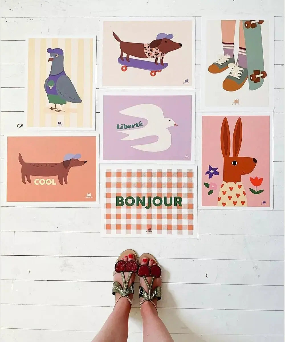 Gros plan en situation de Affiche - cool chien (30 x 40 cm) de Ma Petite Vie