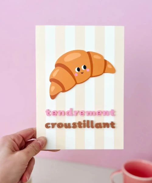 Affiche en plexiglas Croissant format A5 en situation