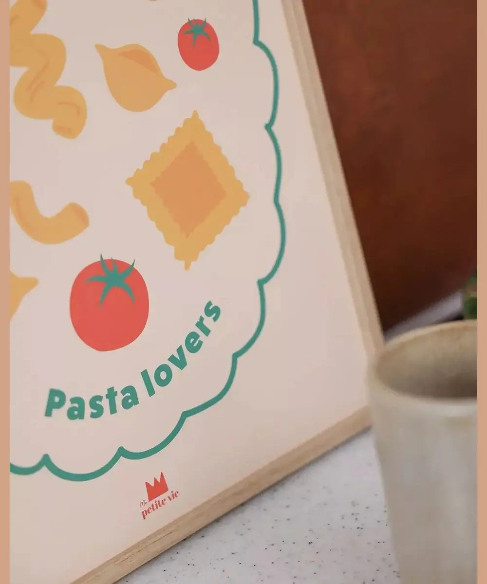 Gros plan en situation de Affiche- Pasta lovers (30 x 40 cm) de Ma Petite Vie