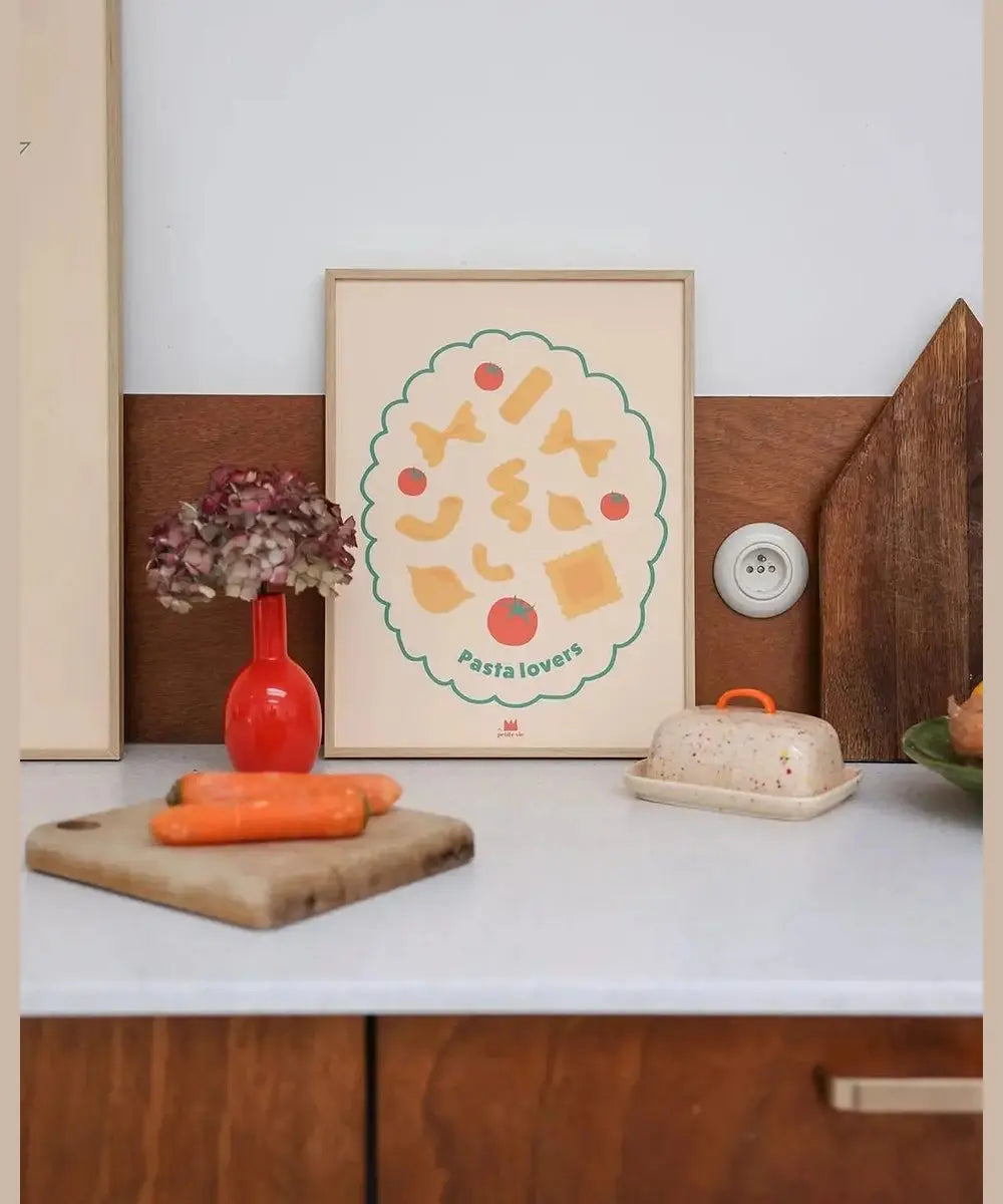 Gros plan en situation de Affiche- Pasta lovers (30 x 40 cm) de Ma Petite Vie
