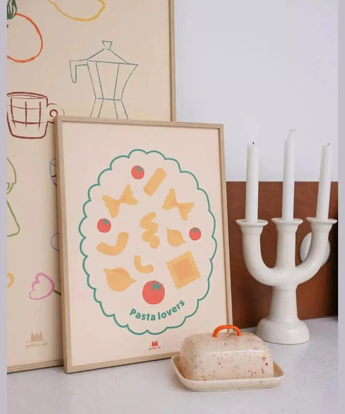 Gros plan en situation de Affiche- Pasta lovers (30 x 40 cm) de Ma Petite Vie