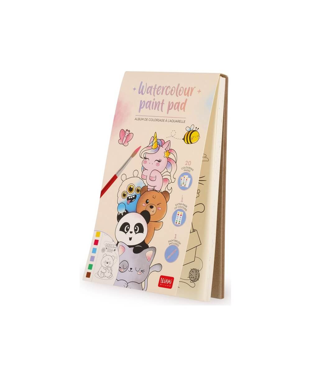 Album aquarelle Animaux de la marque Legami, sur fond blanc