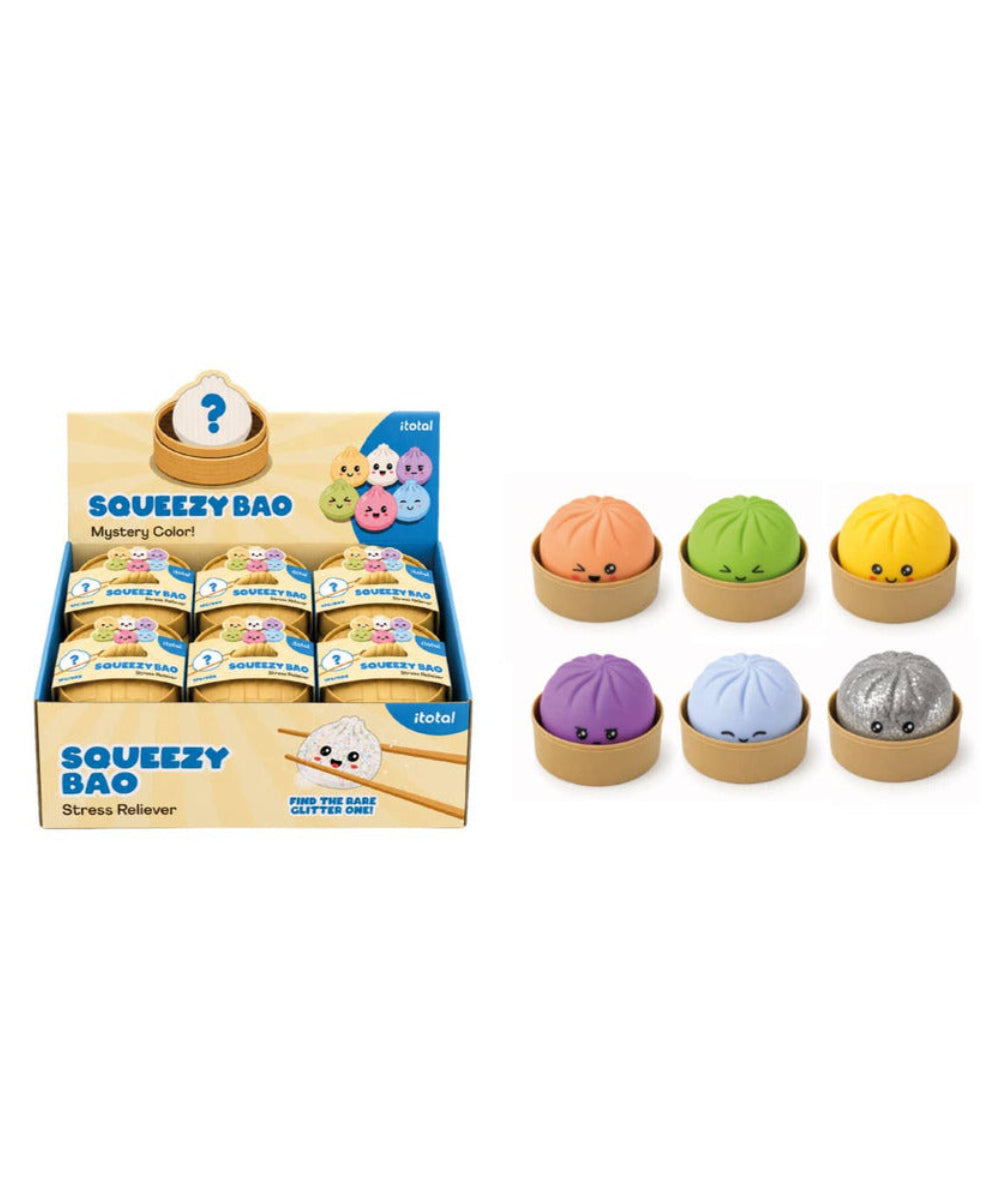 Anti-stress Squeezy Bao - Coloris assortis de la sélection Merci Léonie, sur fond blanc