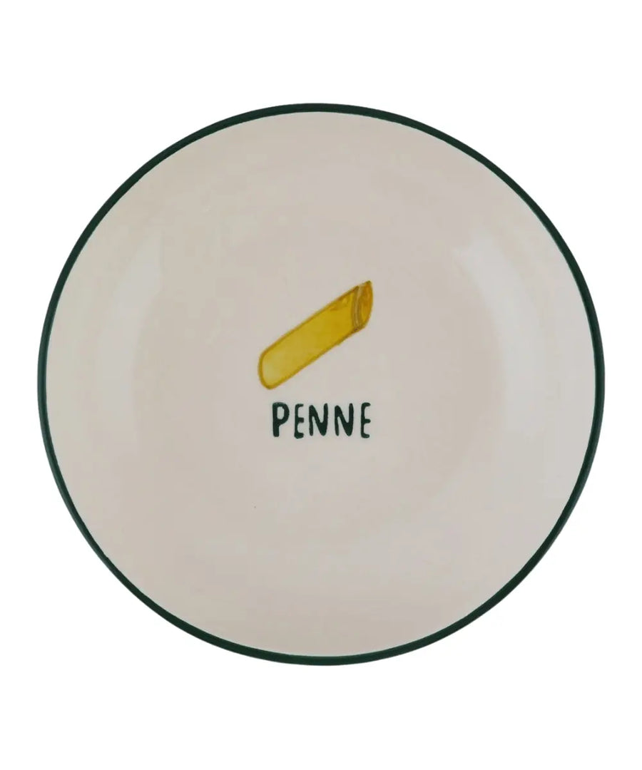 Assiette creuse Penne en céramique émaillée de la marque Atelier Pistache