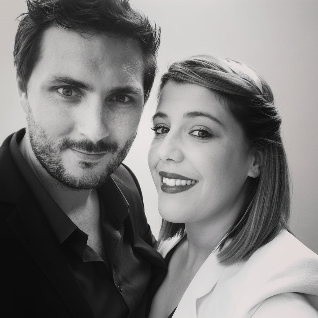 Une photo de Audrey et Nicolas, les fondateurs de Merci Léonie