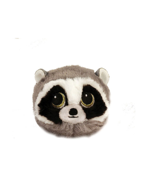 Balle rebondissante Bandito le raton laveur de la marque TY, sur fond blanc