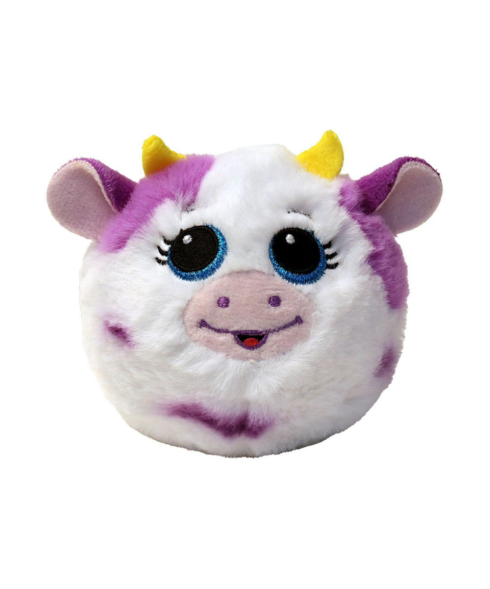 Balle rebondissante Daisy la vache de la marque TY, sur fond blanc