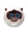 Balle rebondissante Sammy le chat siamois de la marque TY, sur fond blanc