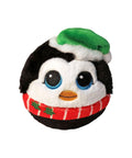 Balle rebondissante Spruce le pingouin de la marque TY, sur fond blanc