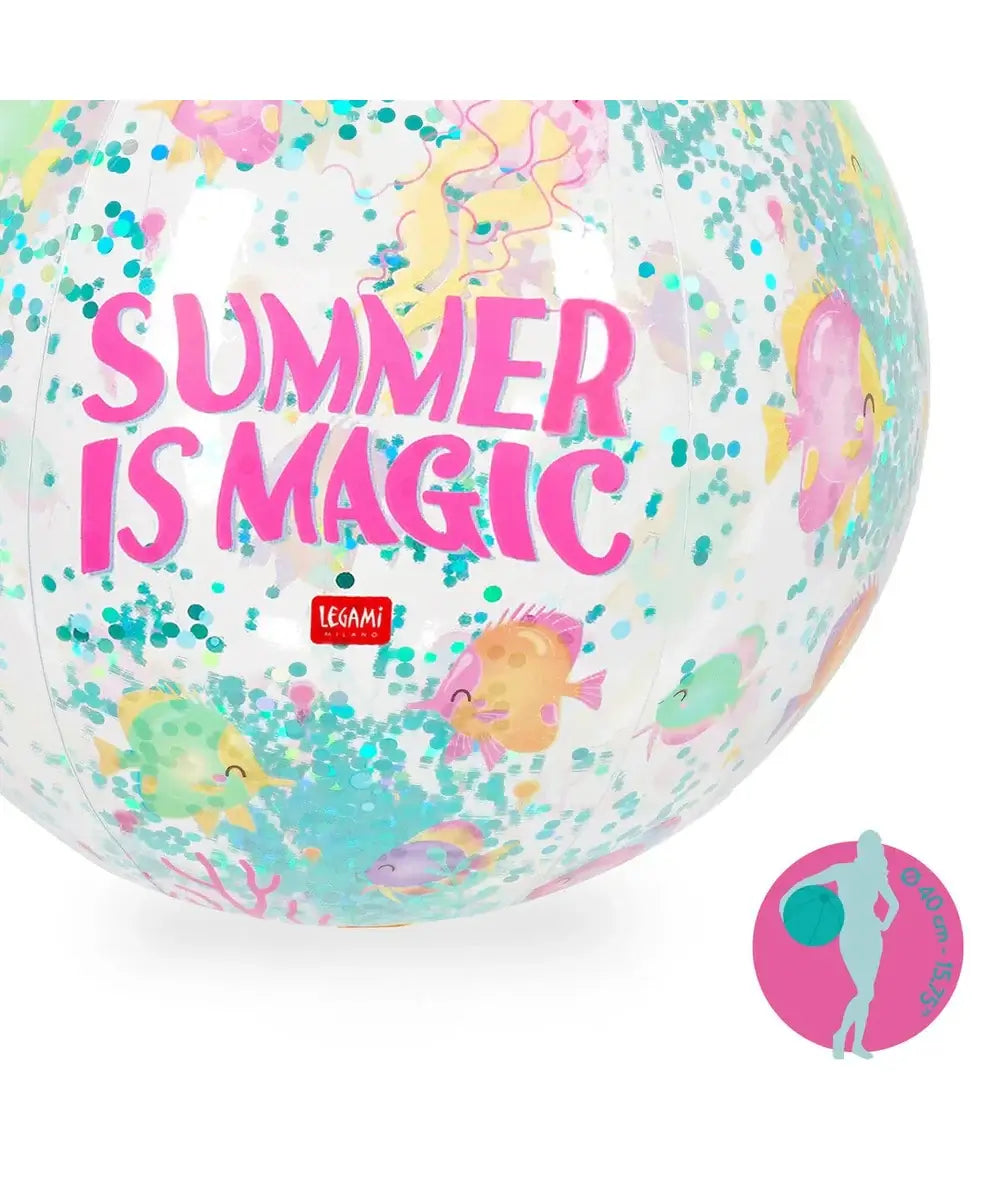 Ballon de plage pailleté Summer is Magic Legami