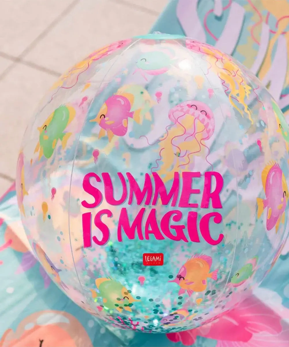 Ballon de plage pailleté Summer is Magic Legami