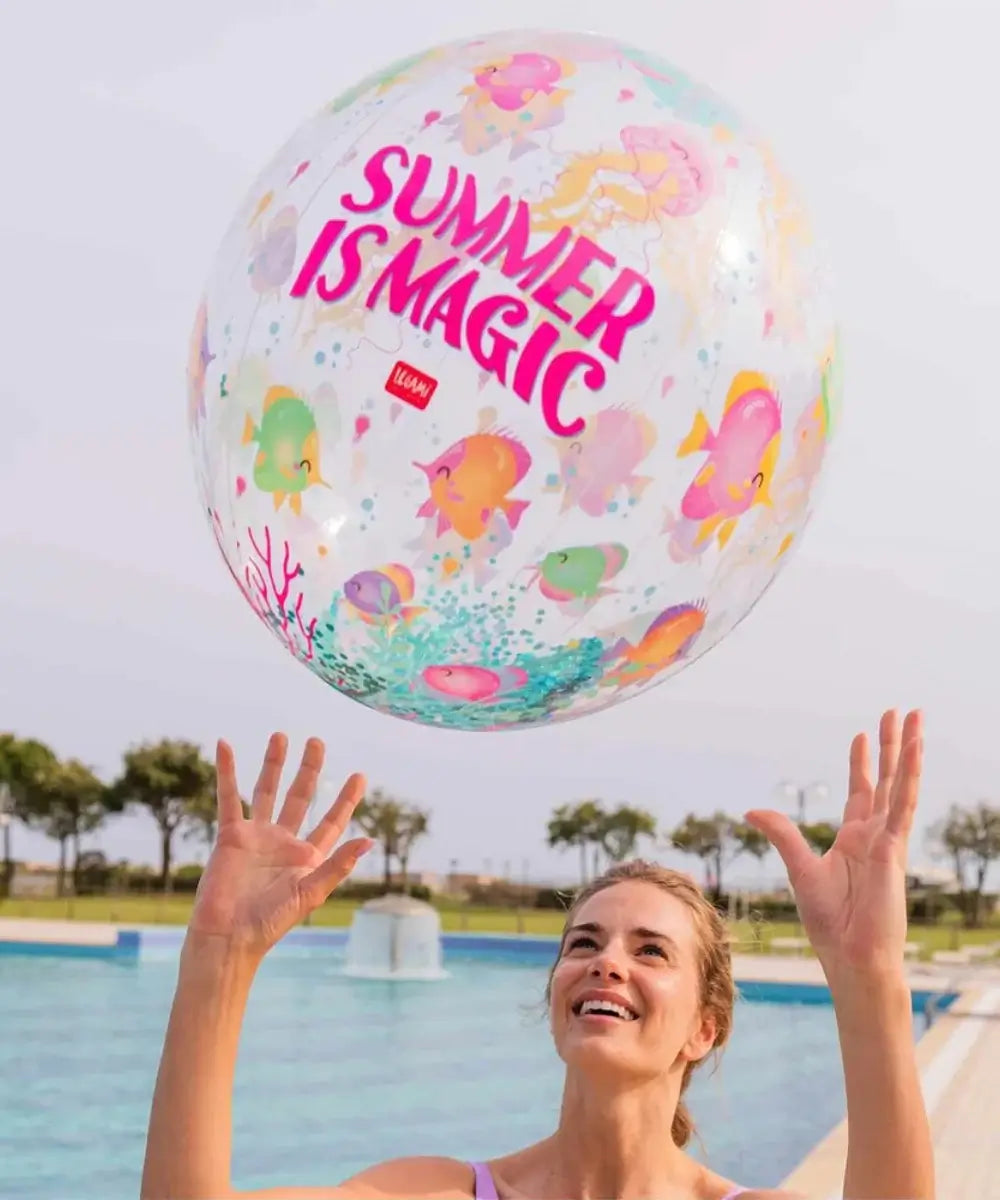 Ballon de plage pailleté Summer is Magic Legami