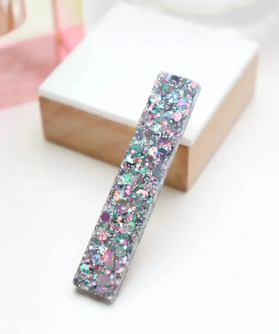 Barrette Argent magique forme droite