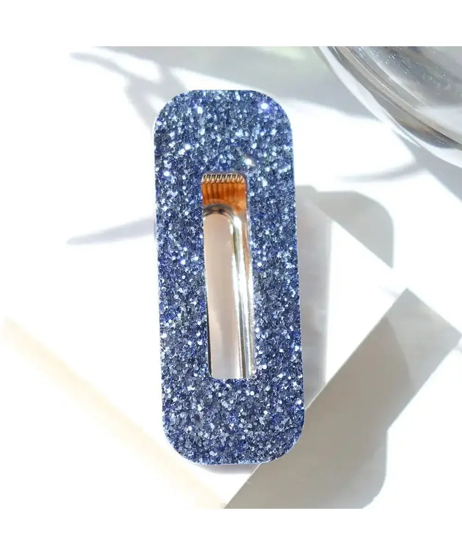 Barrette Bleu Céleste forme rectangle