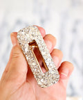 Barrette Paillettes Champagne forme triangle