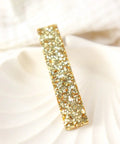 Barrette Paillettes Or forme droite