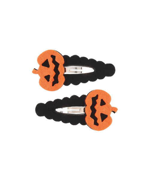 Lot de deux barrettes citrouille orange pour enfant de Souza